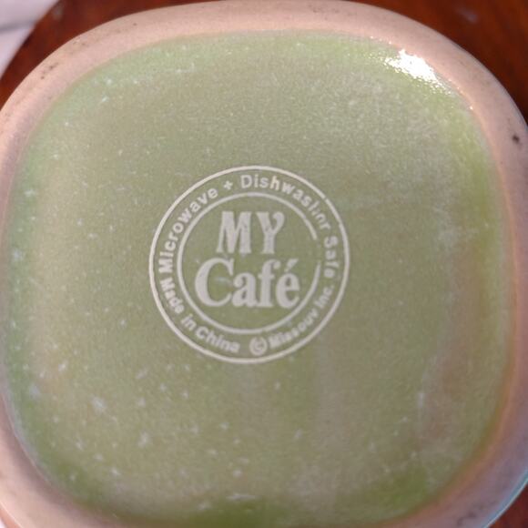 Daytona Beach Florida Ceramic Coffee Mug‎ from My Cafe' Green White Taupe 16 oz - Picture 8 of 9